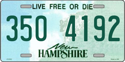 NH license plate 3504192