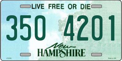 NH license plate 3504201
