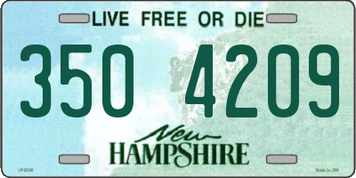 NH license plate 3504209