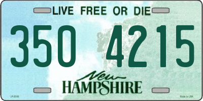 NH license plate 3504215