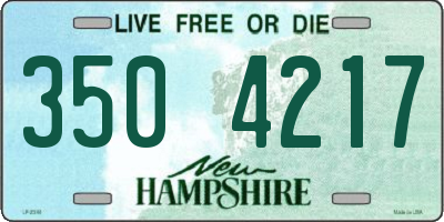 NH license plate 3504217