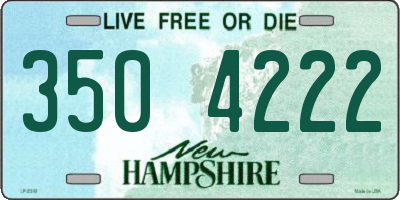 NH license plate 3504222