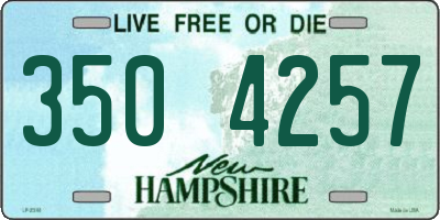 NH license plate 3504257