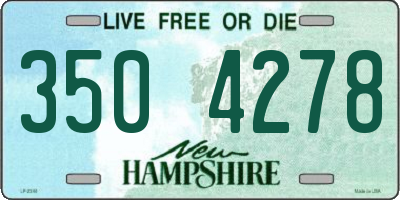 NH license plate 3504278