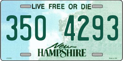 NH license plate 3504293