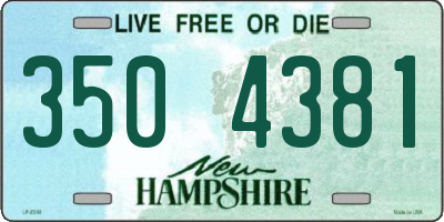 NH license plate 3504381