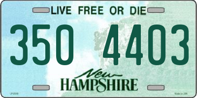 NH license plate 3504403