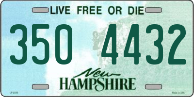 NH license plate 3504432