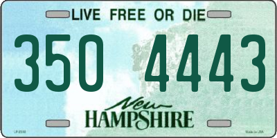 NH license plate 3504443