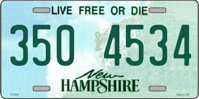 NH license plate 3504534