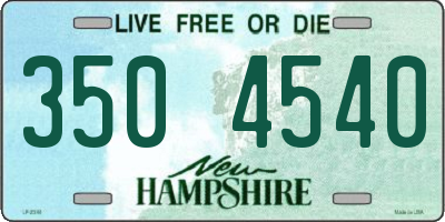 NH license plate 3504540