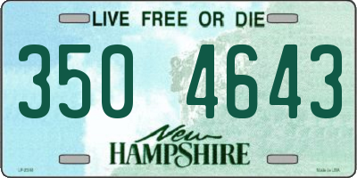 NH license plate 3504643