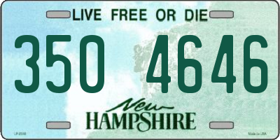 NH license plate 3504646