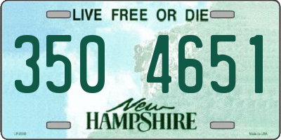 NH license plate 3504651