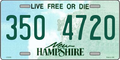 NH license plate 3504720