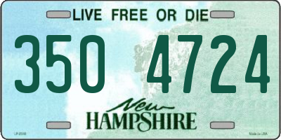 NH license plate 3504724