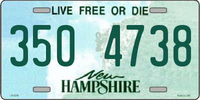 NH license plate 3504738