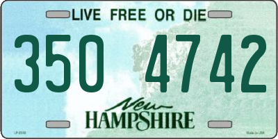 NH license plate 3504742