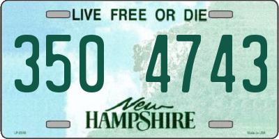 NH license plate 3504743