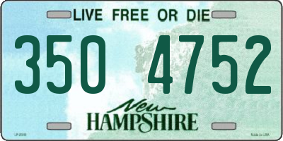 NH license plate 3504752