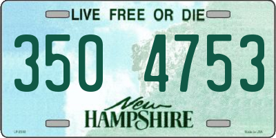 NH license plate 3504753