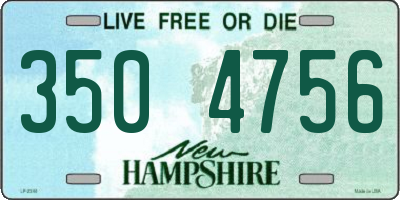 NH license plate 3504756