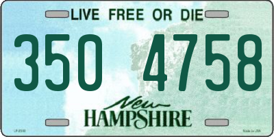 NH license plate 3504758