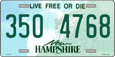 NH license plate 3504768