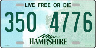 NH license plate 3504776