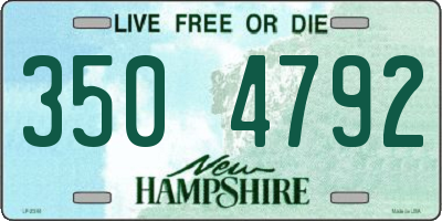 NH license plate 3504792