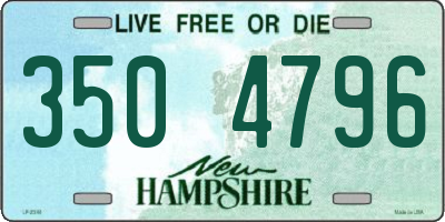 NH license plate 3504796