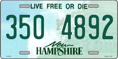 NH license plate 3504892