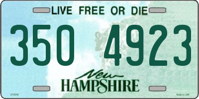 NH license plate 3504923
