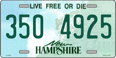 NH license plate 3504925
