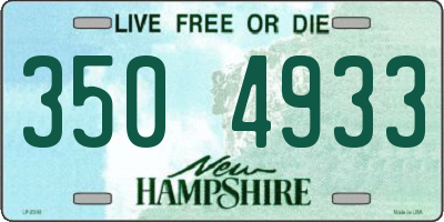 NH license plate 3504933