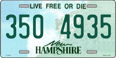 NH license plate 3504935
