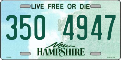 NH license plate 3504947