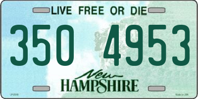 NH license plate 3504953