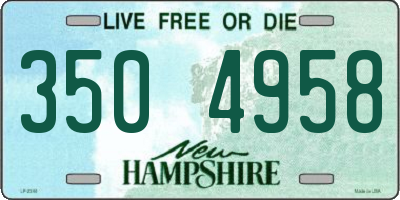 NH license plate 3504958