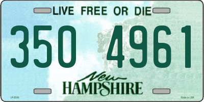 NH license plate 3504961