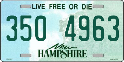 NH license plate 3504963