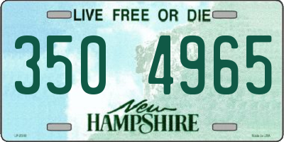 NH license plate 3504965