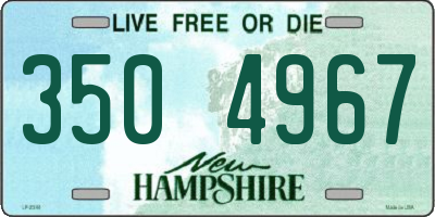 NH license plate 3504967