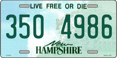 NH license plate 3504986