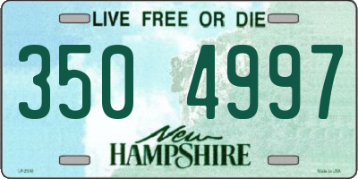 NH license plate 3504997