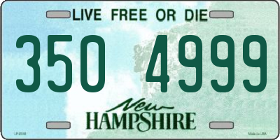 NH license plate 3504999