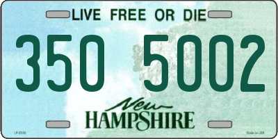 NH license plate 3505002