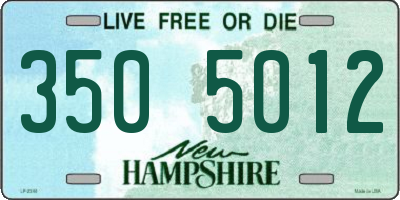 NH license plate 3505012