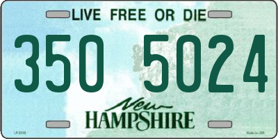 NH license plate 3505024