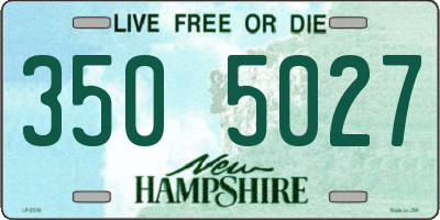 NH license plate 3505027